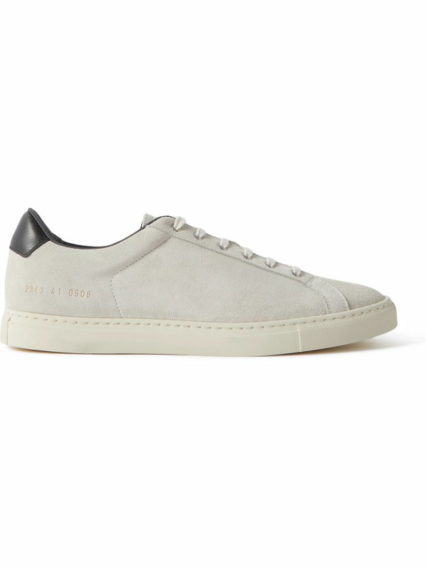 Photo: Common Projects - Retro Low Suede and Leather Sneakers - Neutrals