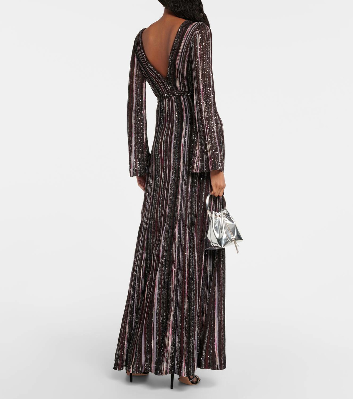missoni evening dresses Elegant Ankle Length Pleats Velvet Wedding Guest Dress