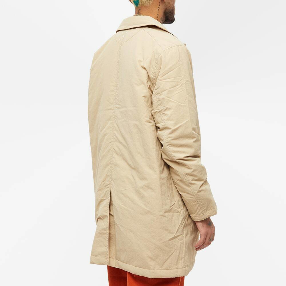 Pop Trading Company Men's Trench Coat Coach in White Pepper