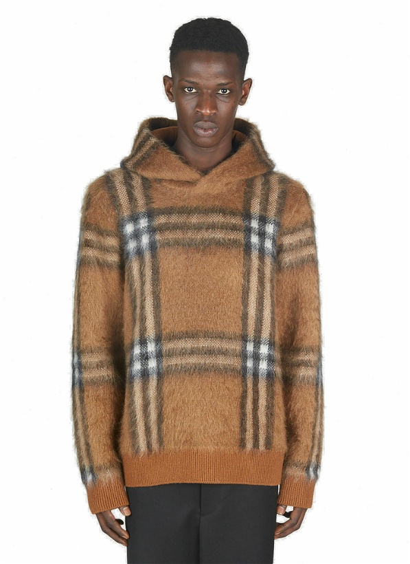 Photo: Burberry - Malone Fluffy Check Sweater in Brown