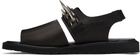 UNDERCOVER Black foot the coacher Edition Spike Studded Sandals