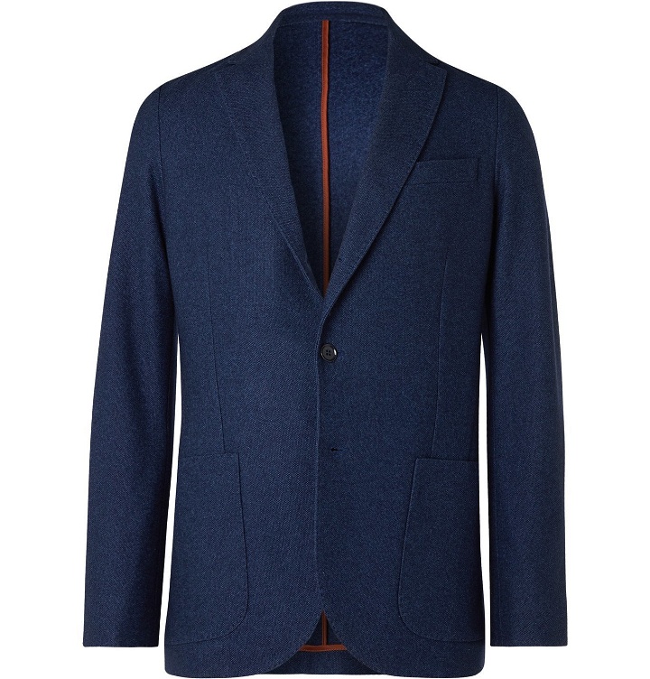 Photo: Loro Piana - Unstructured Birdseye Cashmere and Silk-Blend Blazer - Blue