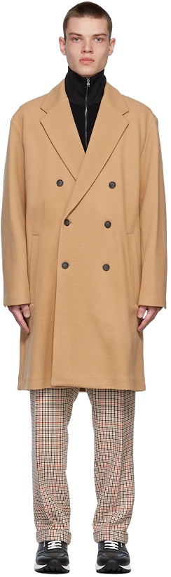Photo: Boss Beige Russell Athletic Edition Twill Coat