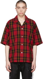 mastermind WORLD Red Block Plaid Short Sleeve Shirt