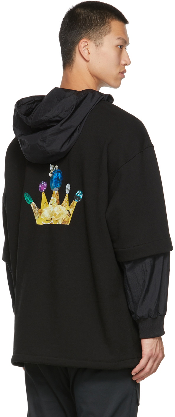 JERIH Black Gold Grown Layered Hoodie
