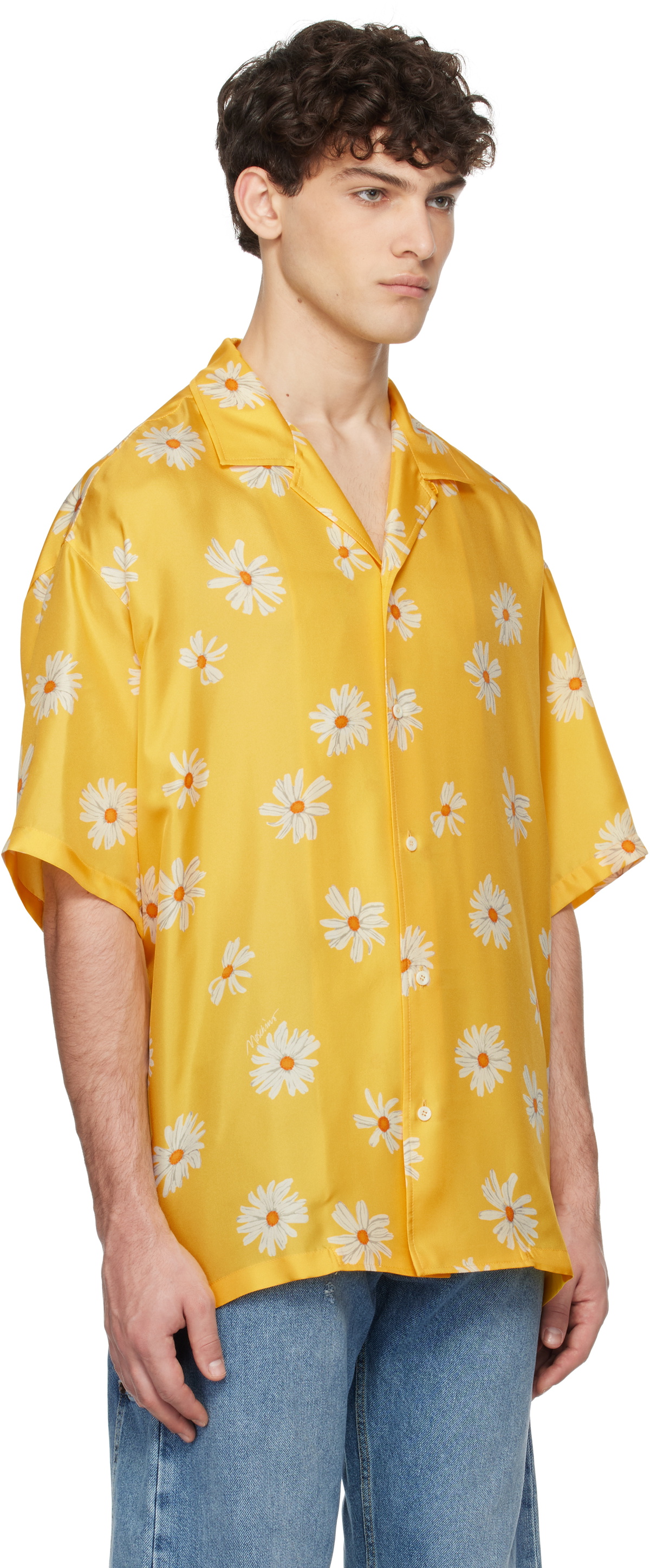 Moschino Yellow Allover Daisy Shirt Moschino