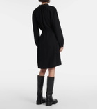 Vince Faux leather-trimmed shirt dress