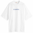 Marni Men's Stripe Logo T-Shirt in Lily White