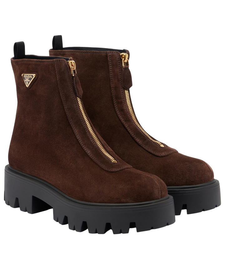 Photo: Prada Suede platform ankle boots