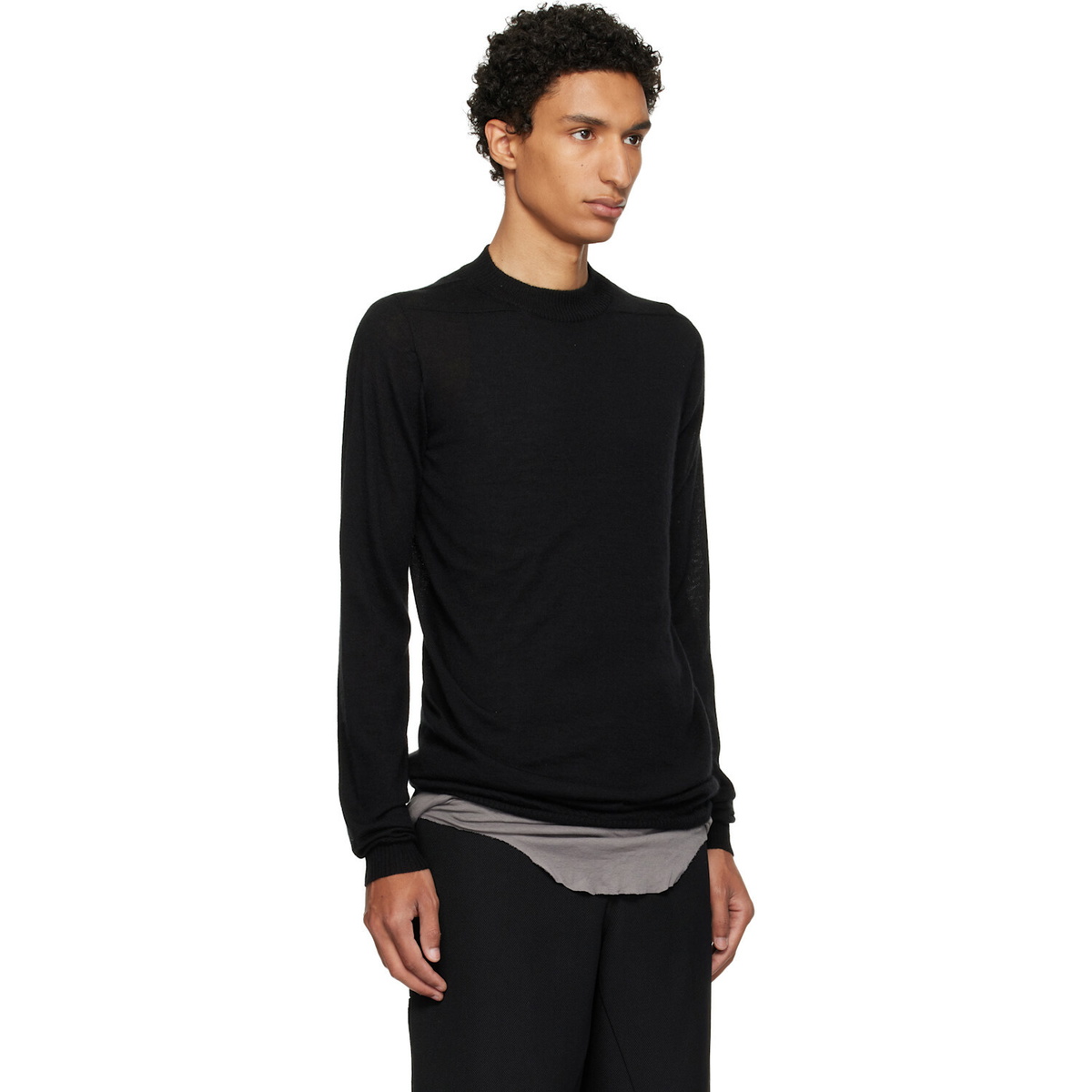 Rick Owens Black Tower Level Lupetto Sweater