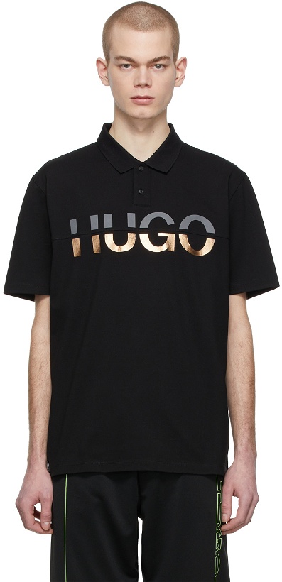 Photo: Hugo Black Logo Polo