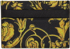 Versace Jeans Couture Black & Yellow Regalia Baroque Card Holder