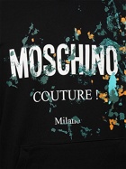 MOSCHINO - Logo Print Organic Cotton Hoodie