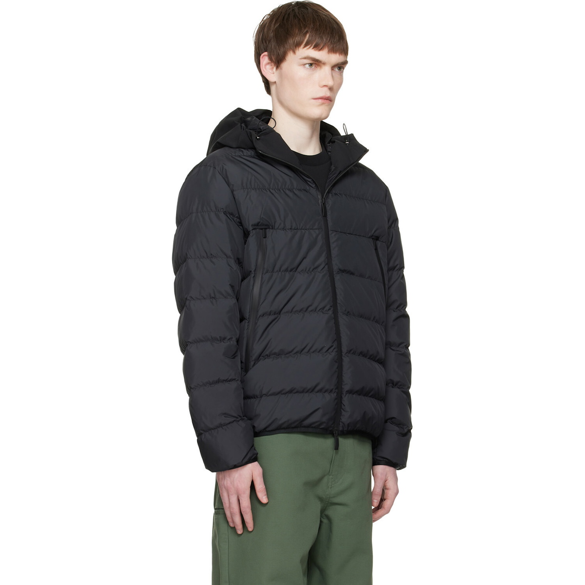 Moncler Black Vega Hooded Short Down Jacket