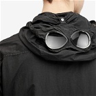 C.P. Company Men's Flatt Nylon Goggle Overshirt in Black