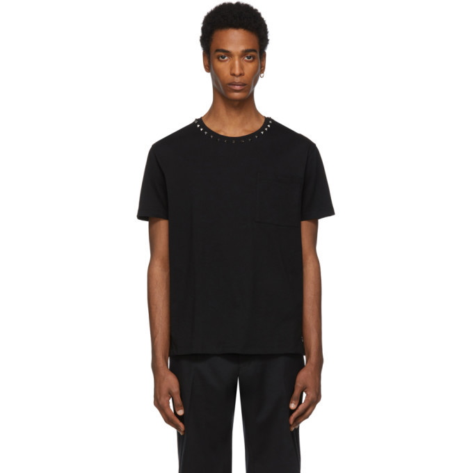 Photo: Valentino Black Collar Rockstud T-Shirt