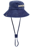 Jacquemus Le Bob De-nîmes Flocked Denim Bucket hat Blue