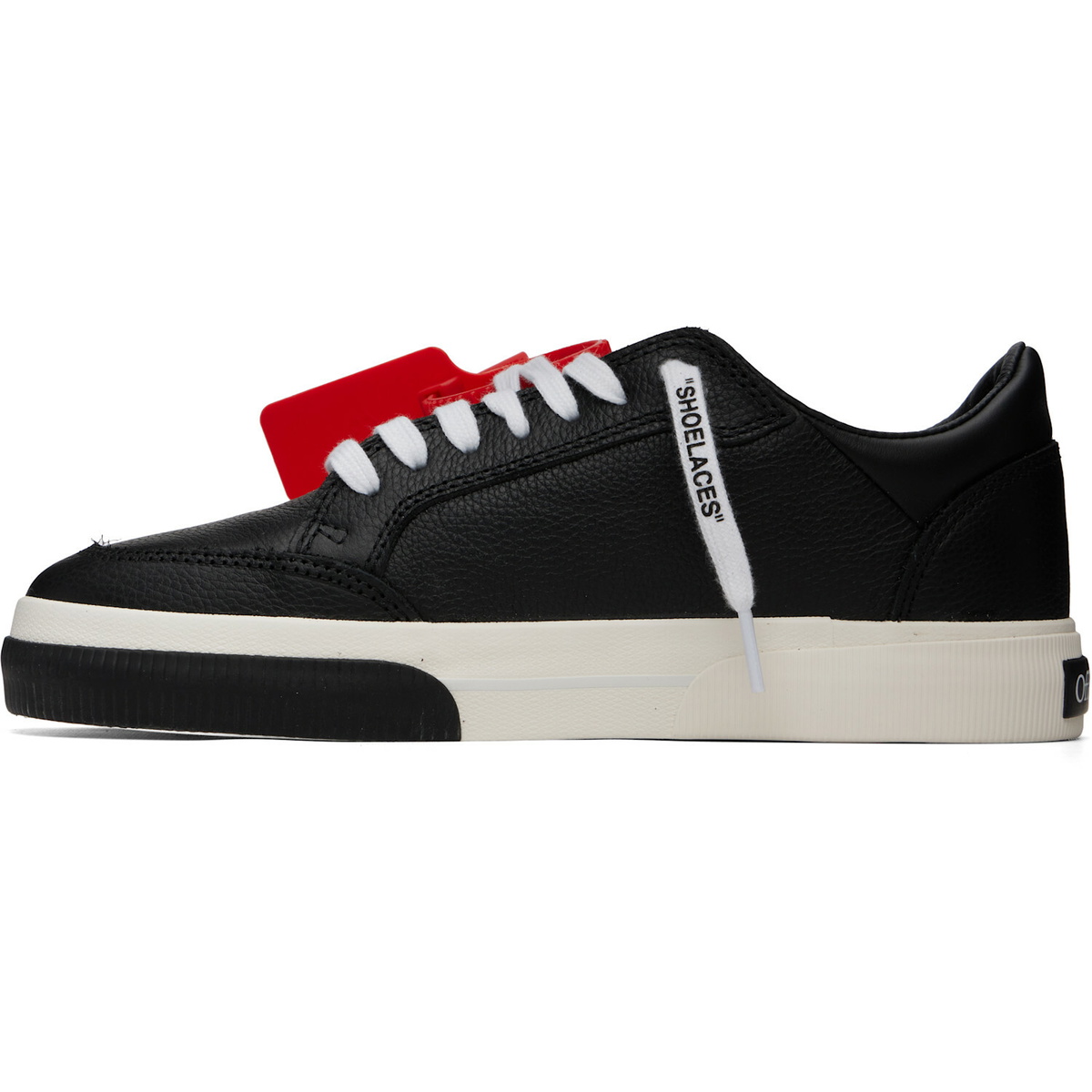 Off-White Black Vulcanized Low Calf Sneakers