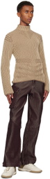 Isa Boulder SSENSE Exclusive Beige Rover Twisty Turtleneck