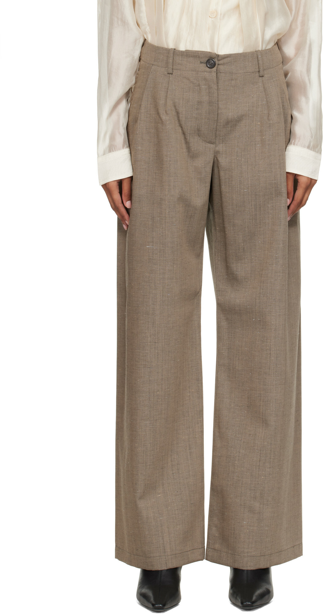 OUR LEGACY Taupe Arch Chino Trousers