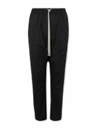 Rick Owens - Tapered Cotton-Blend Poplin Trousers - Black