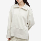 Closed Women's Half Zip Long sleeve Sweatshirt in Neutrals