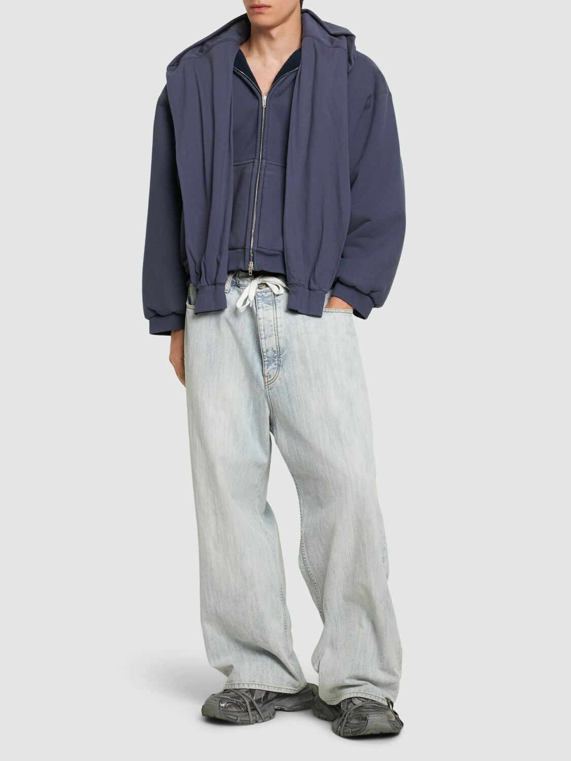 BALENCIAGA Incognito Cotton Blend Hoodie Balenciaga