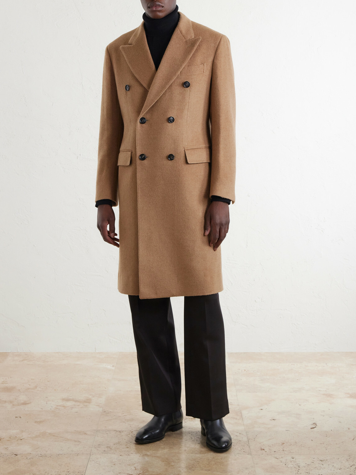 De Petrillo - Double-Breasted Camel Hair Coat - Brown