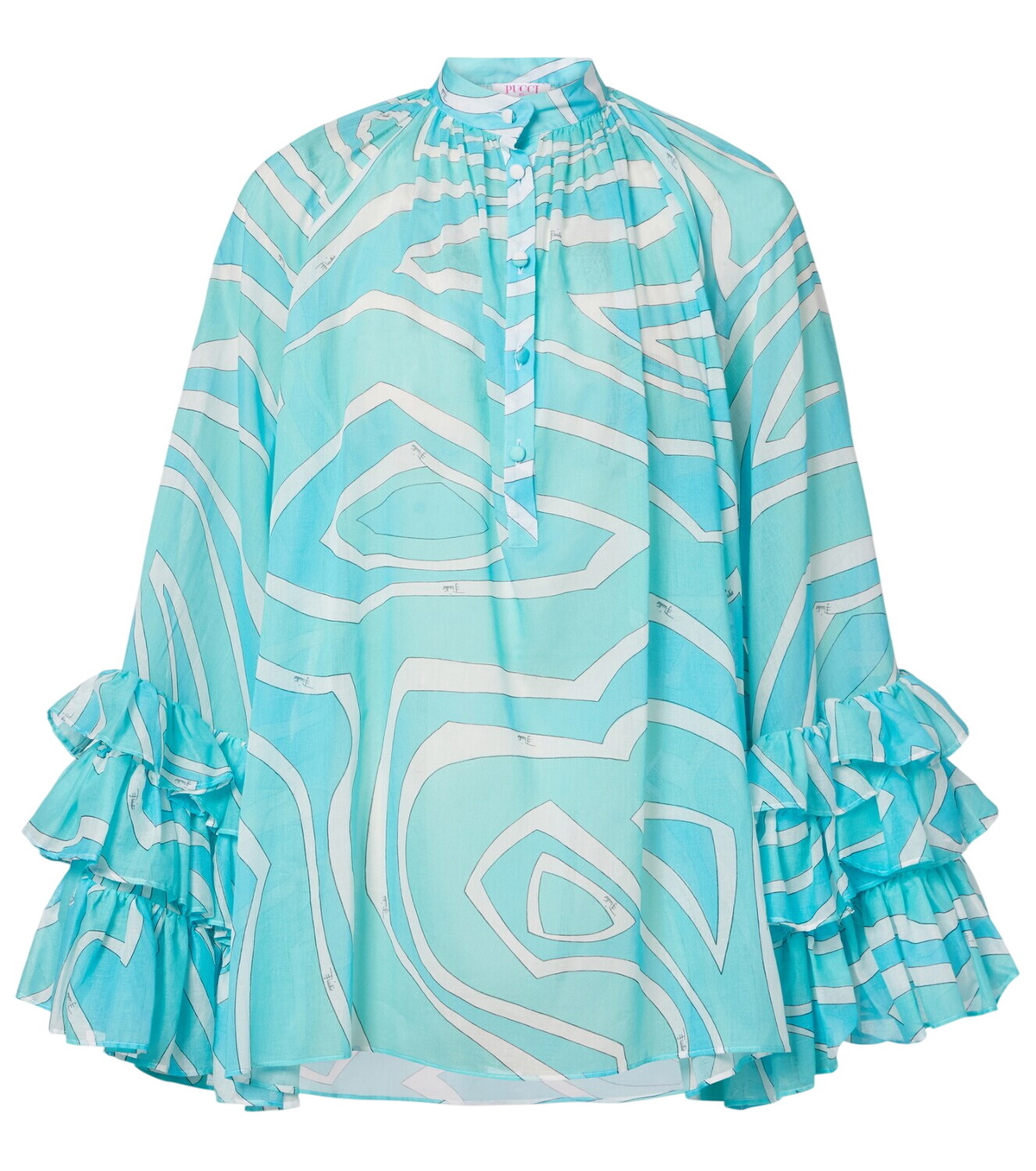 Pucci Marmo ruffled cotton blouse Emilio Pucci