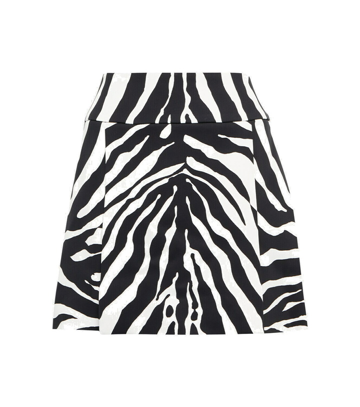 Photo: Dolce&Gabbana - Zebra-print cady miniskirt