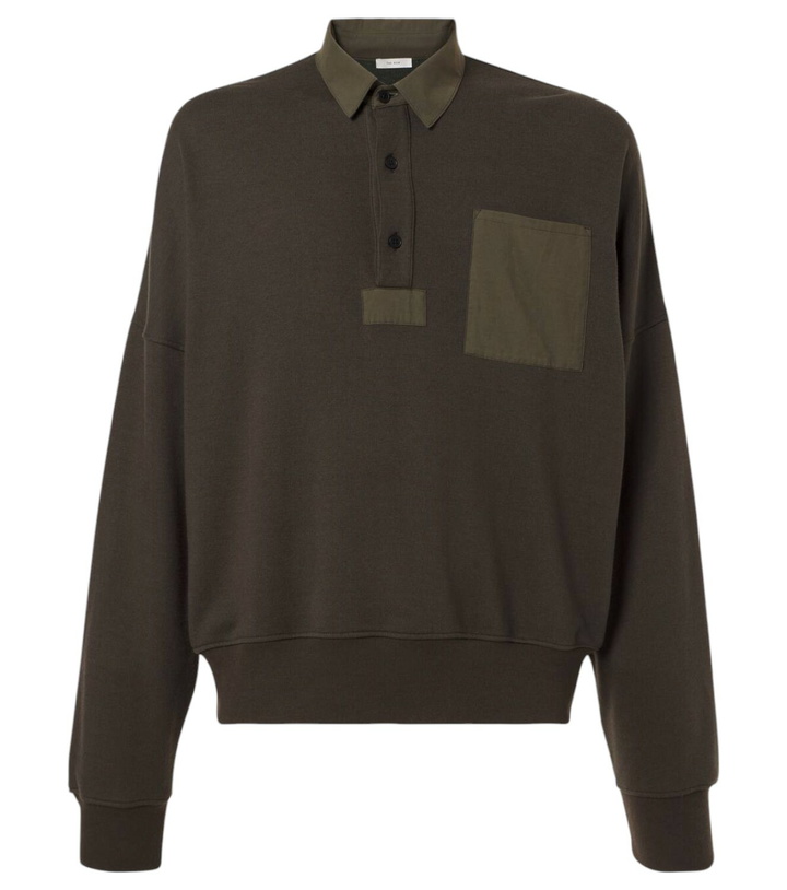 Photo: The Row Dende cotton and cashmere polo shirt