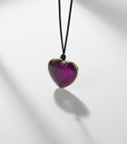 Jennifer Fisher 14kt gold-plated and leather necklace with quartz