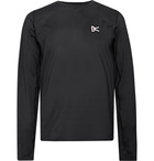 DISTRICT VISION - Slim-Fit Logo-Print Stretch-Mesh Running T-Shirt - Black