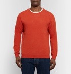 Boglioli - Brushed Wool and Cashmere-Blend Sweater - Men - Tomato red
