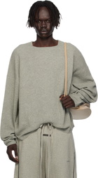 Fear of God ESSENTIALS Gray Waffle Long Sleeve Crewneck Sweatshirt