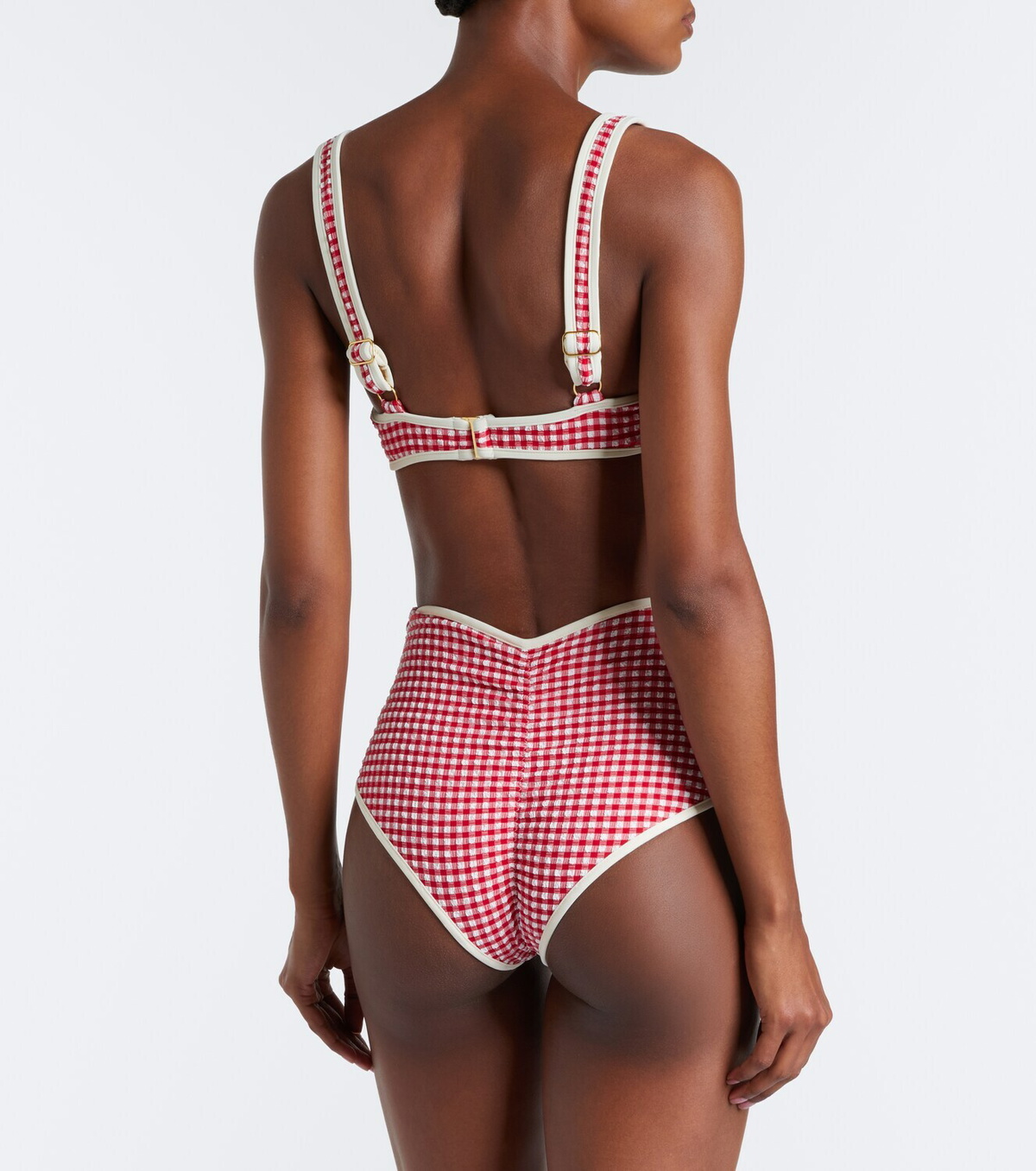 Montce Polly gingham bikini bottoms