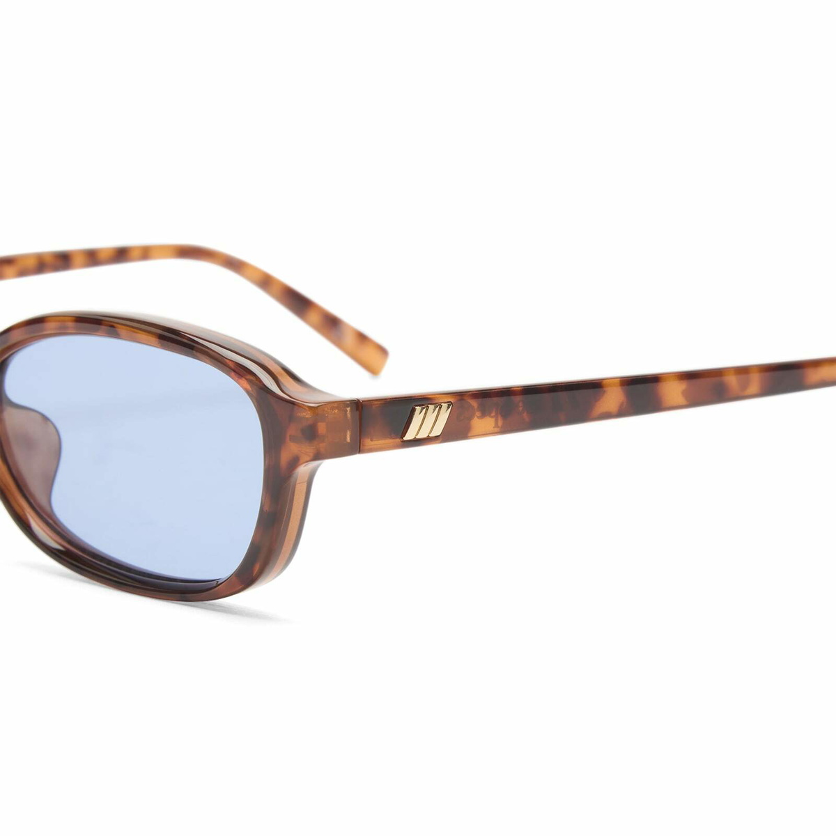 Le Specs Women's Honey Pot Sunglasses in Amber Tort/Dusty Blue Tint 