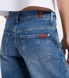 7 For All Mankind Stovepipe embellished straight jeans