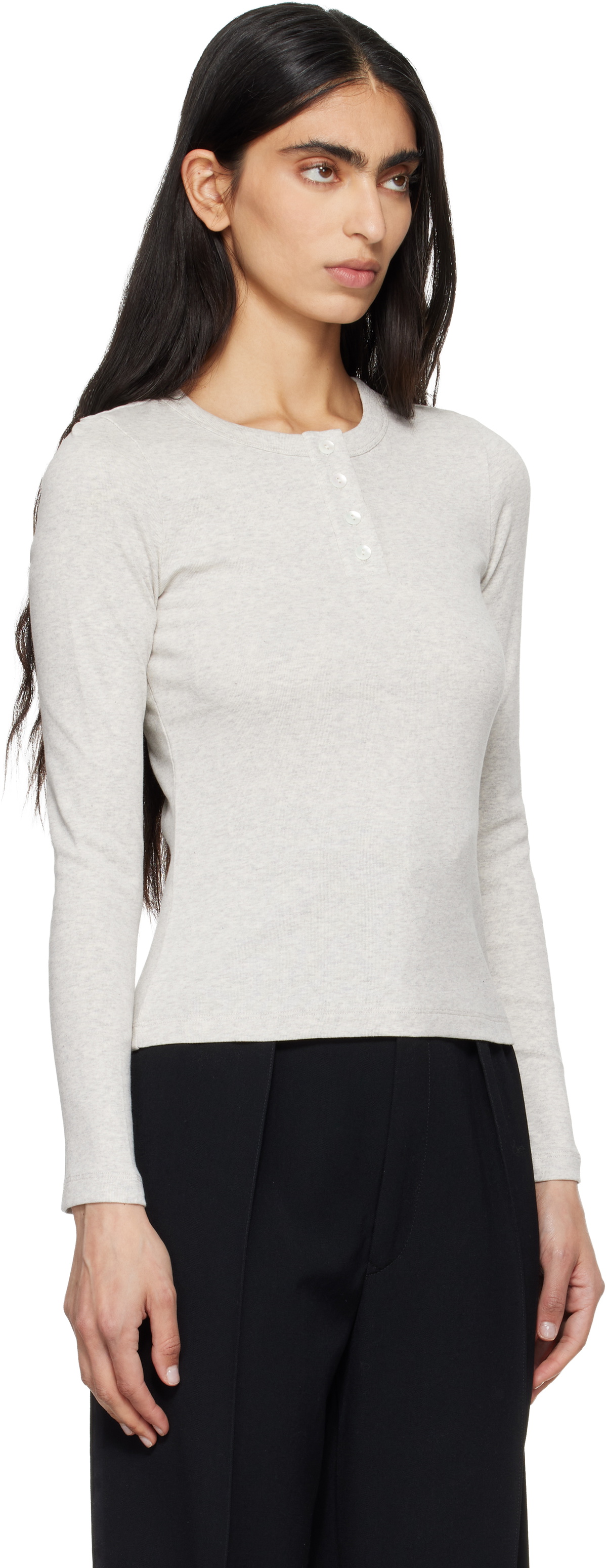 FLORE FLORE Gray Jess Longsleeve T-shirt