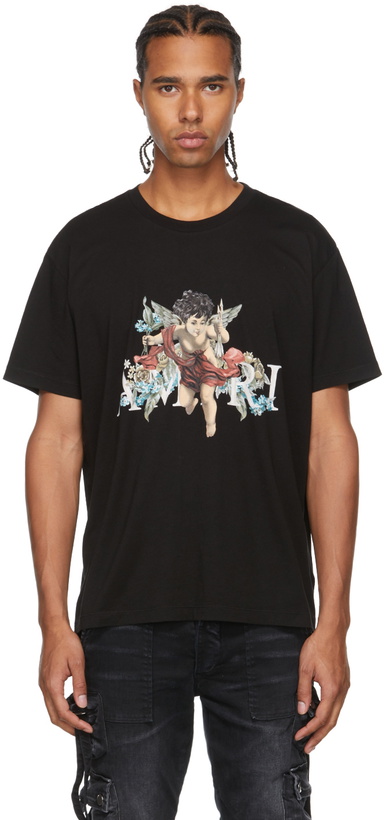 Photo: AMIRI Black Graphic Cherub T-Shirt