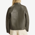 Samsøe Samsøe Women's Sastevie Leather Jacket in Beluga