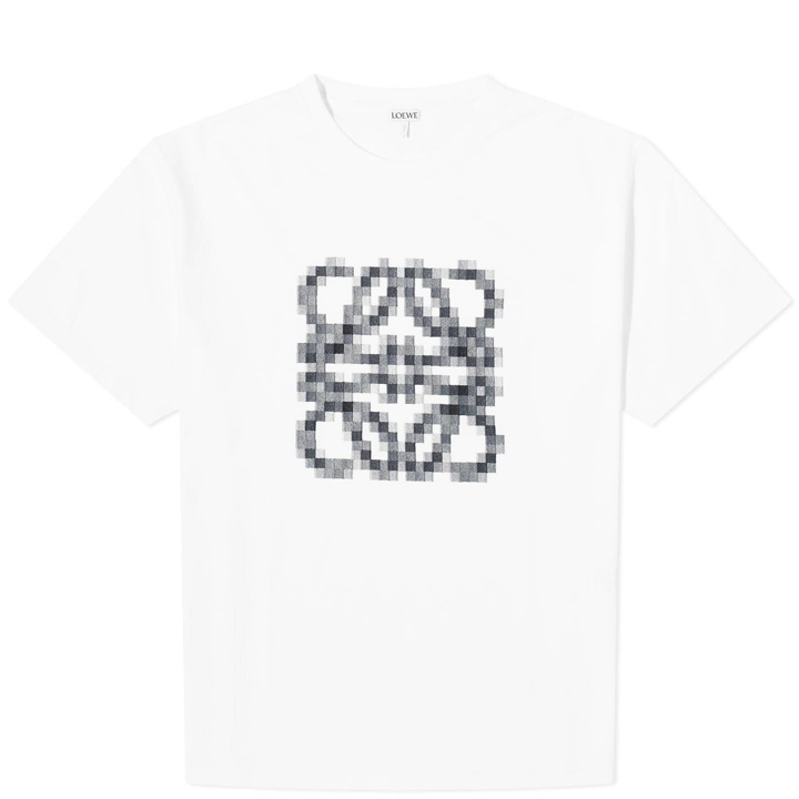 Photo: Loewe Men's Anagram Pixelated T-Shirt in White