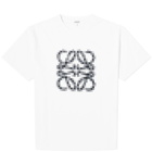 Loewe Men's Anagram Pixelated T-Shirt in White