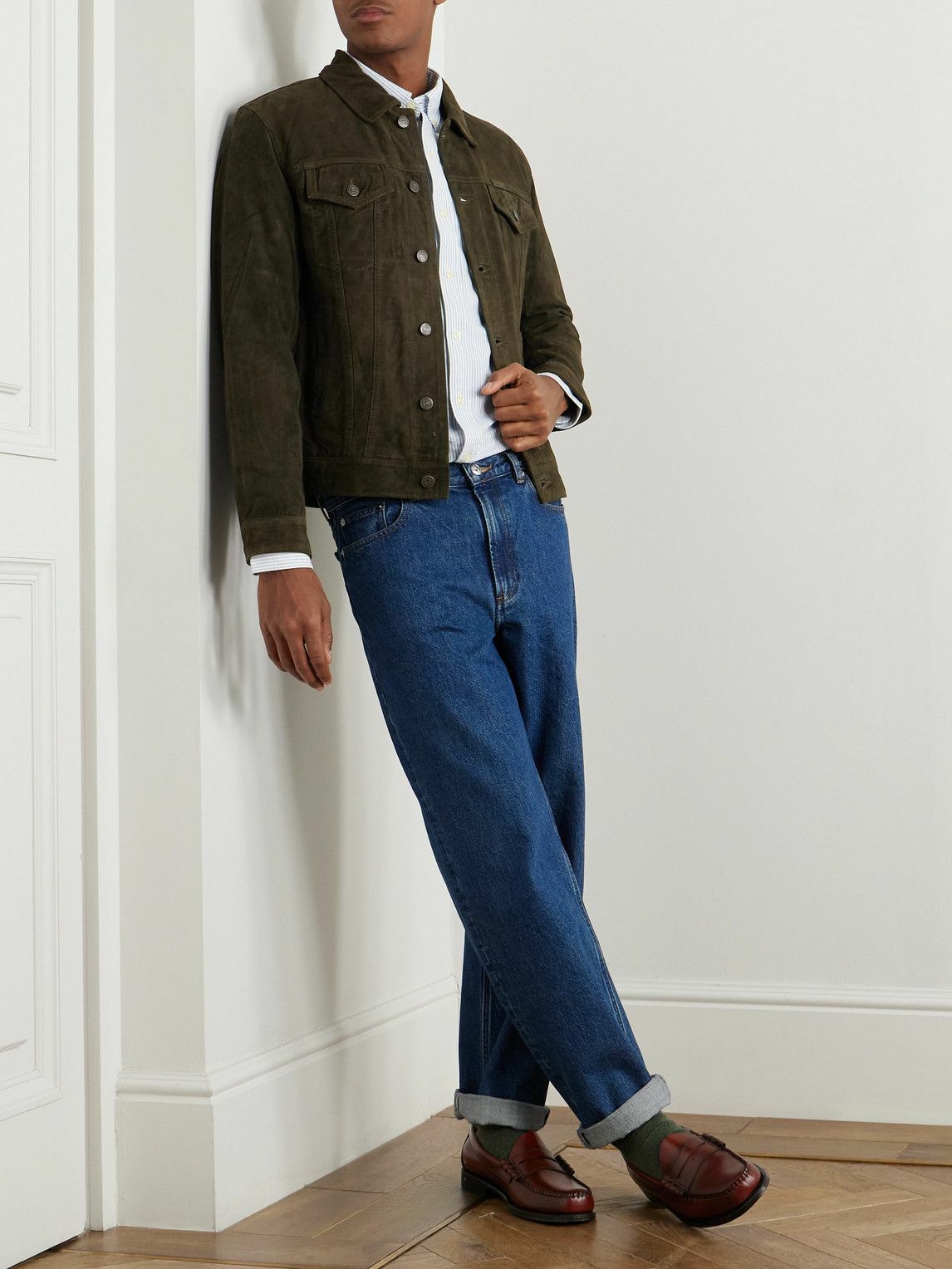 Polo Ralph Lauren - Icon Slim-Fit Suede Trucker Jacket - Green