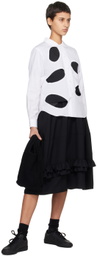Black Comme des Garçons Black Ruffle Midi Skirt