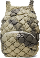Charlie Constantinou Khaki Quilted Backpack