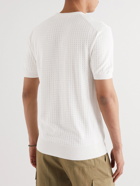 Orlebar Brown - Gaulin Pointelle-Knit Organic Cotton and Silk-Blend T-Shirt - White