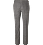 TOM FORD - Grey Slim-Fit Prince of Wales Checked Stretch-Wool Suit Trousers - Men - Gray