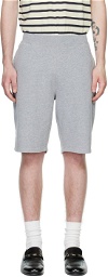 Sunspel Gray Loopback Shorts