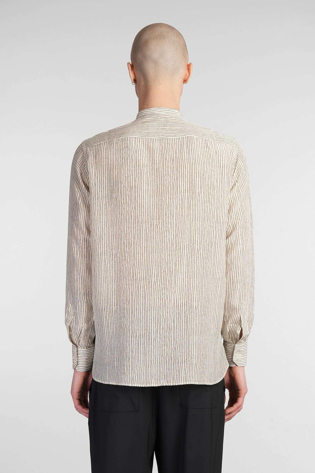 Laneus Shirt In Beige Silk